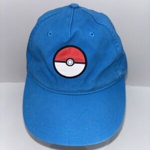 Pokemon Boy's Snapback Hat Blue Size OS Embroidered Poke Ball Logo